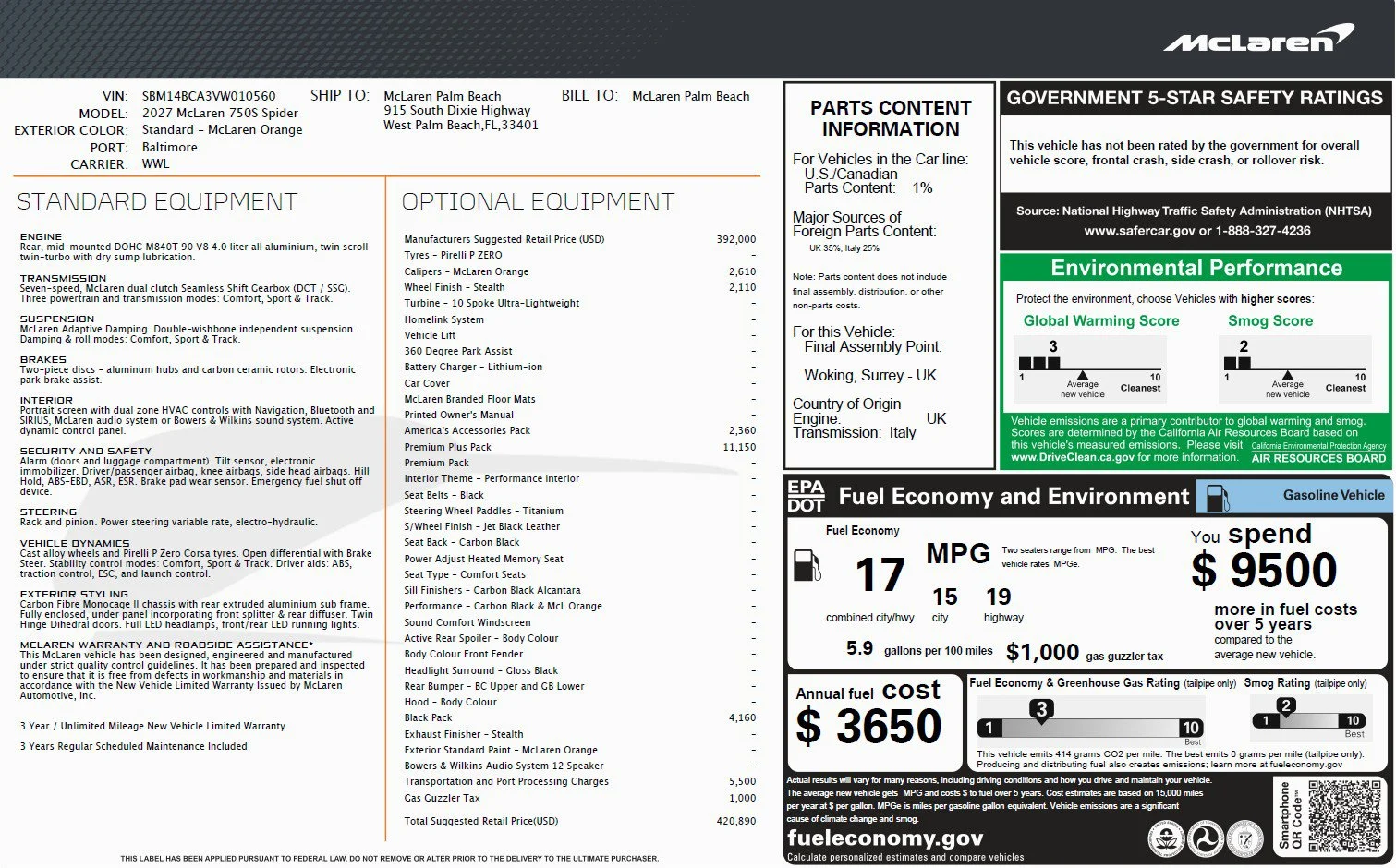 New 2027 McLaren Orange McLaren Spider image 30
