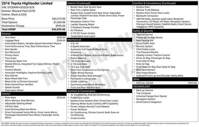 Certified Used 2016 BLIZZARD PEARL Toyota  image 37