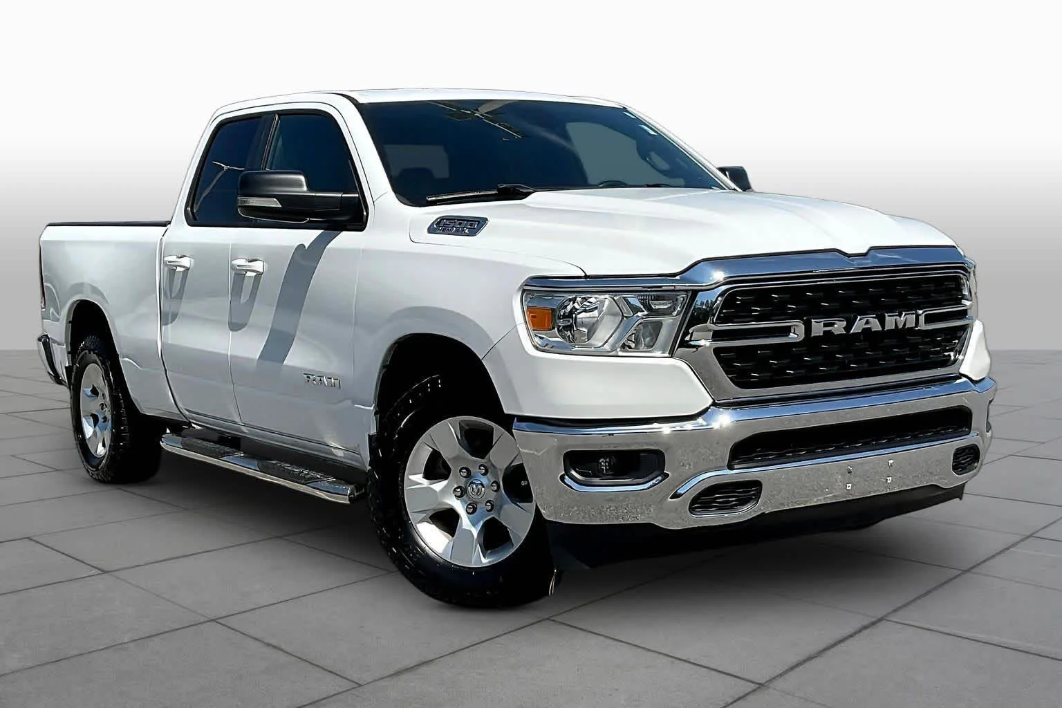 Used 2022 Bright White Clearcoat Ram Big Horn image 3