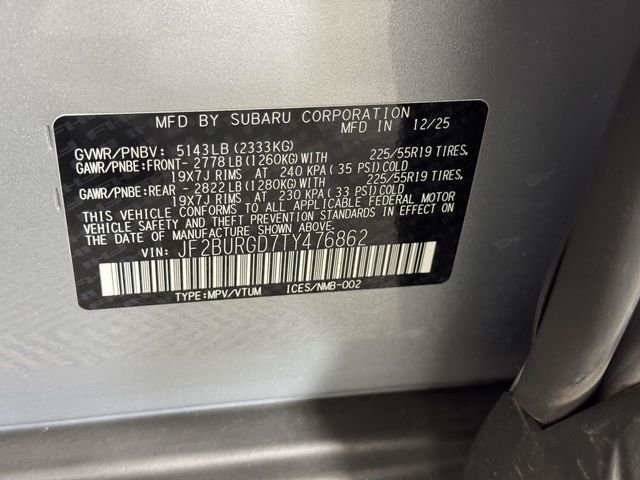 Used 2026 Silver Subaru Limited XT image 16