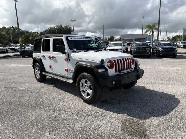 Used 2020 White Jeep Unlimited Sport S image 2