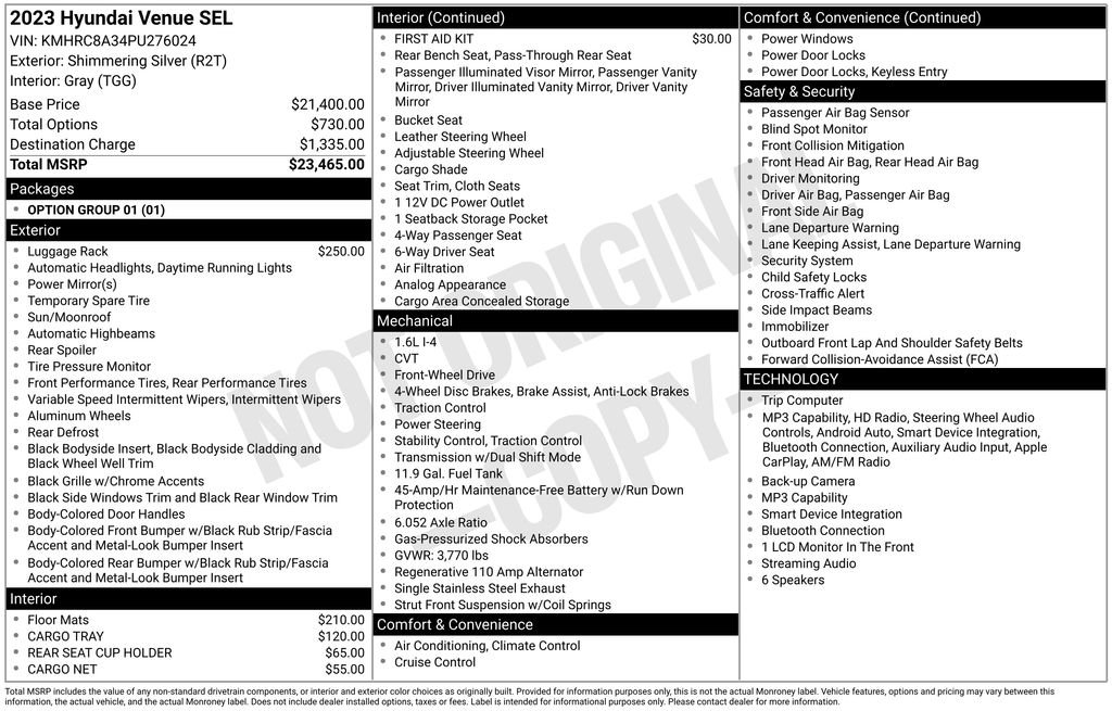 Used 2023 Silver Hyundai SEL image 4