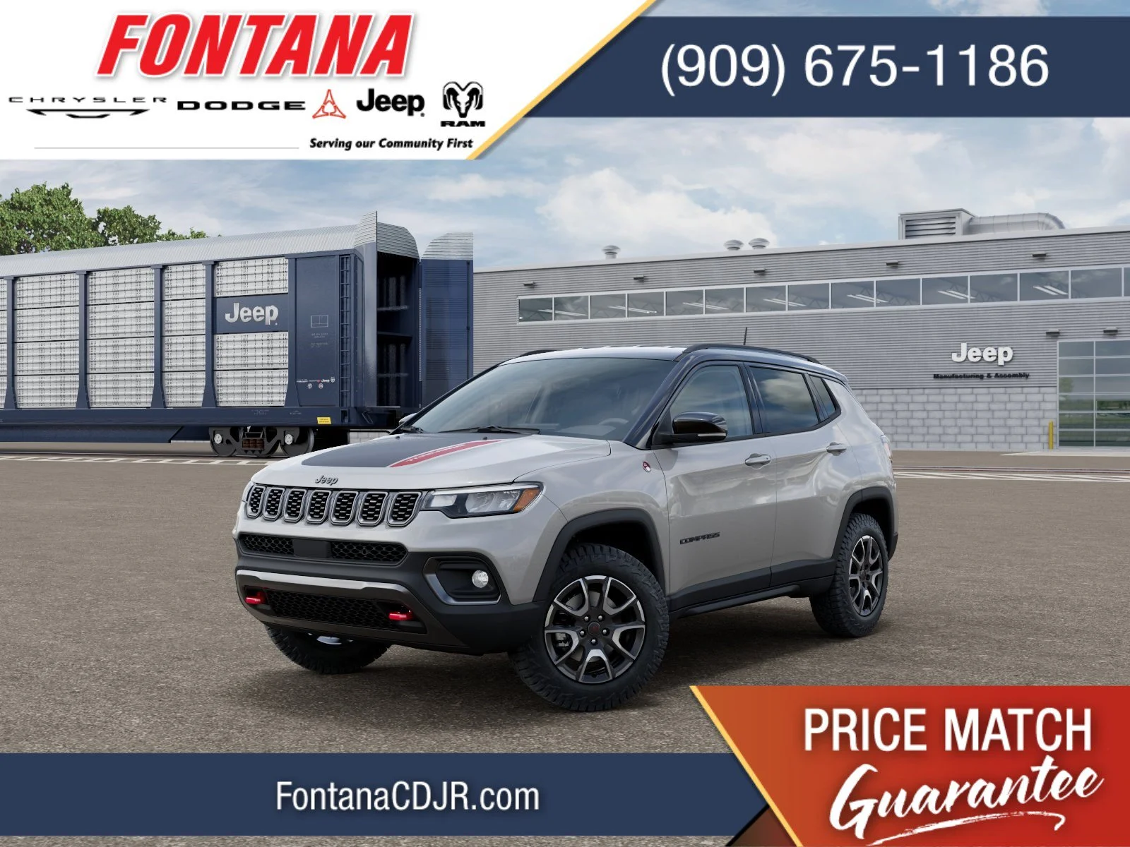 New 2026 Silver Zynith Metallic Clear-Coat Exterior Paint Jeep Trailhawk image 1