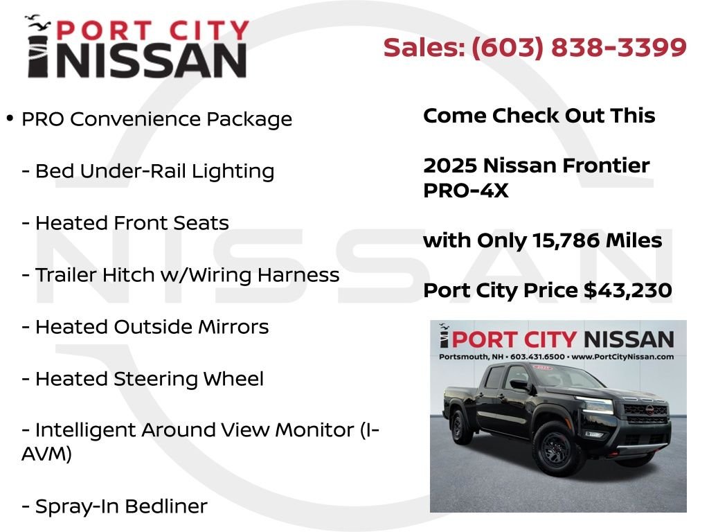 Used 2025 Super Black Nissan PRO-4X v6 LONG BED PREMIUM W/LEATHER & SUNROOF image 8