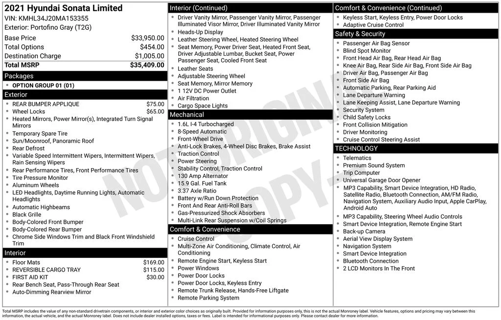 Used 2021 Gray Hyundai Limited image 7