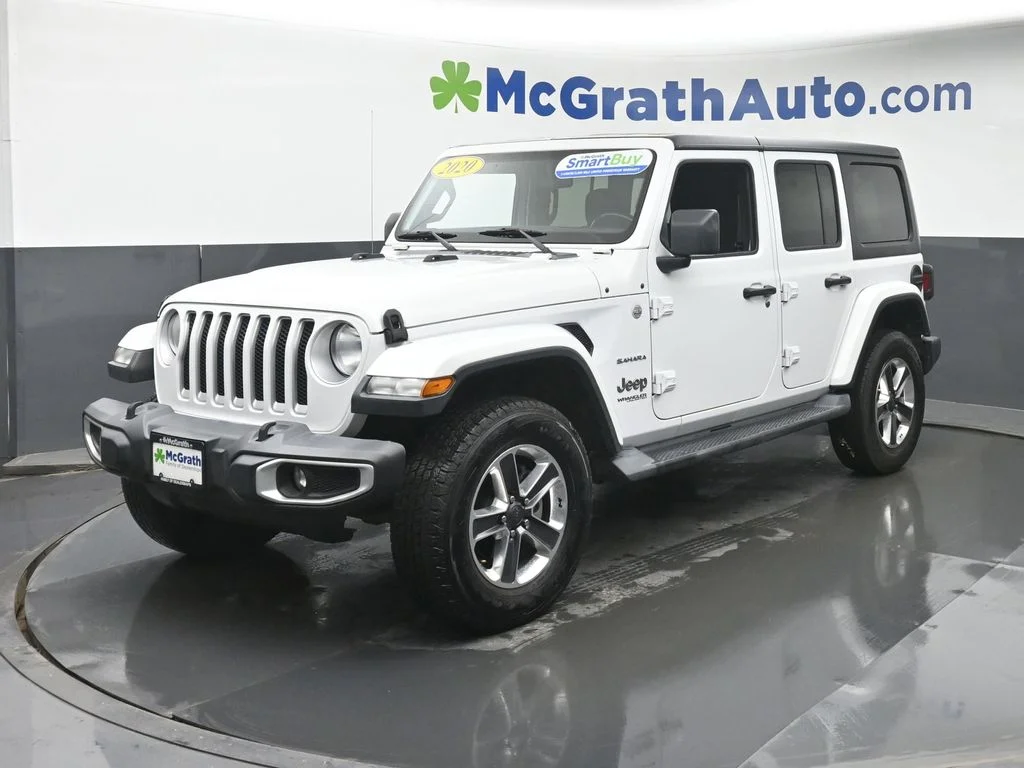 Used 2020 White Jeep Unlimited Sahara image 21