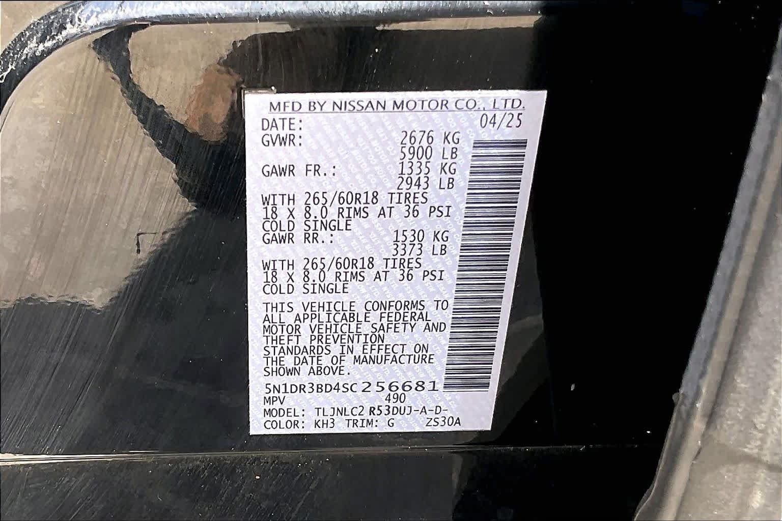 Used 2025 Super Black Nissan Rock Creek image 33