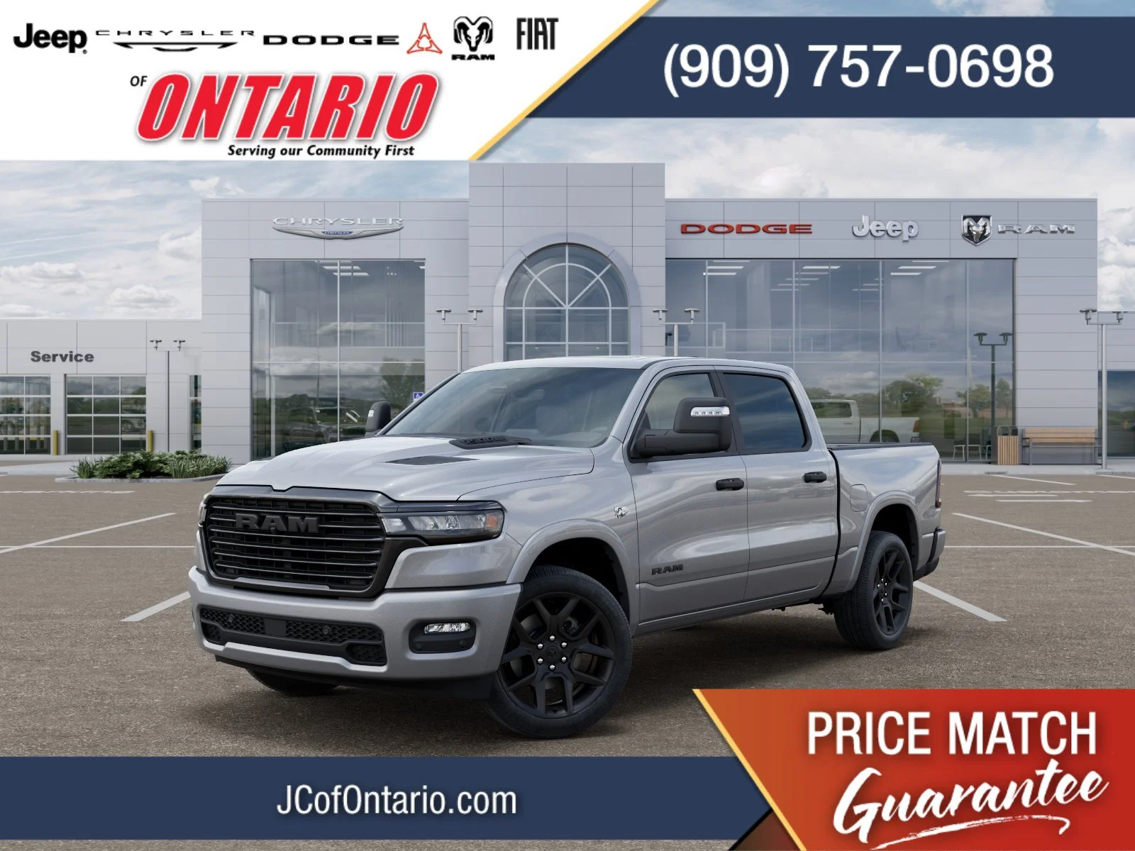 New 2026 Billet Silver Metallic Clear-Coat Exterior Paint RAM Laramie image 1