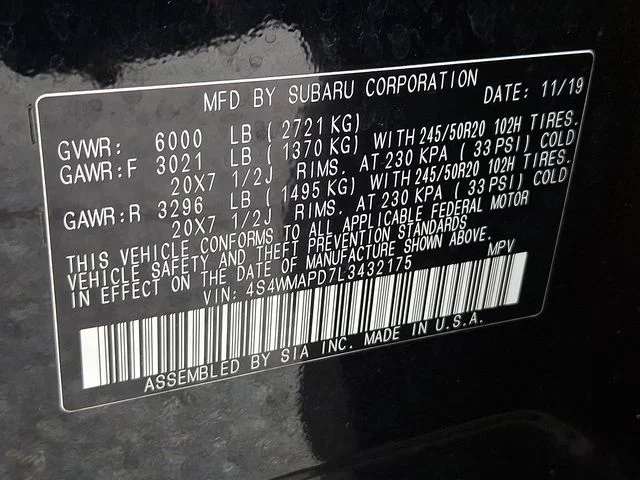Used 2020 Black Subaru Limited image 34
