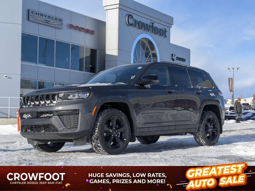 New 2026 Grey Jeep Altitude - - Power Sunroof - 20 Gloss Black Wheels - Capri Leatherette/Suede - Remote Start & More! image 1
