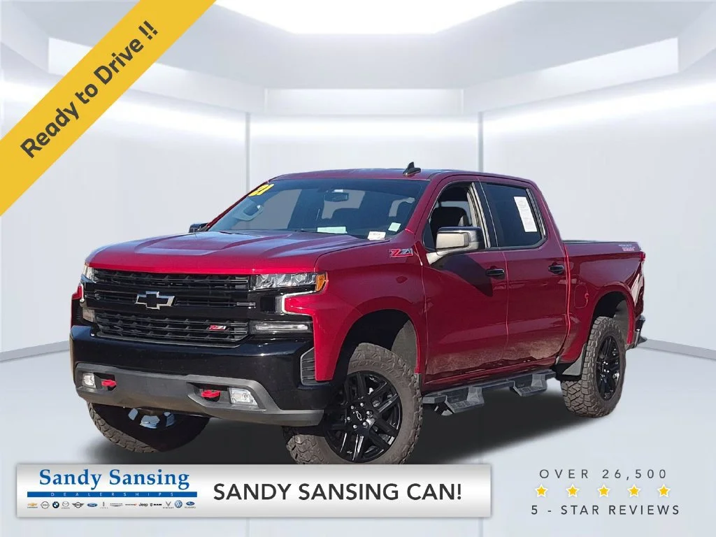 Used 2021 CHERRY RED TINTCOAT Chevrolet LT Trail Boss image 1