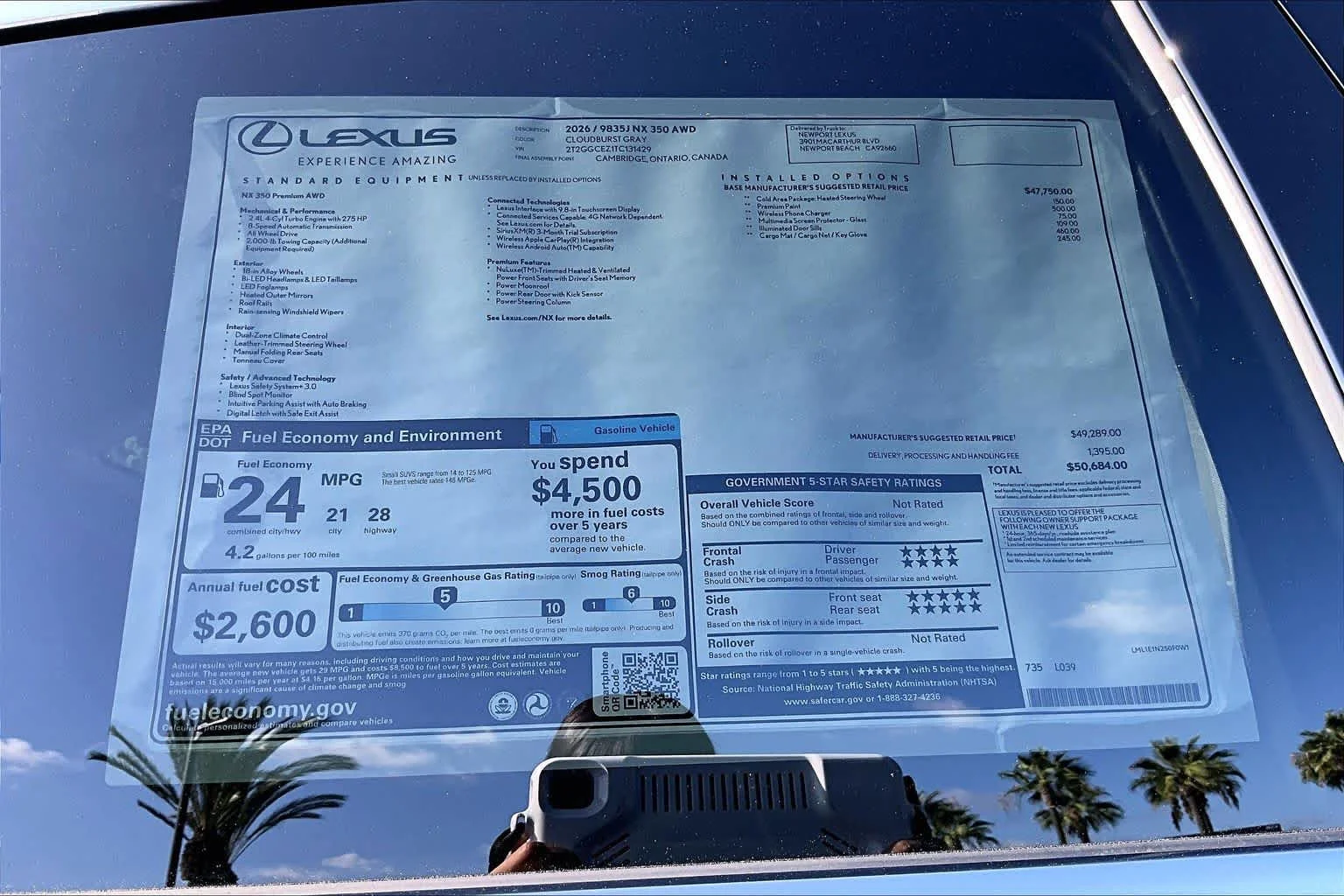 New 2026 Cloudburst Gray Lexus PREMIUM image 22
