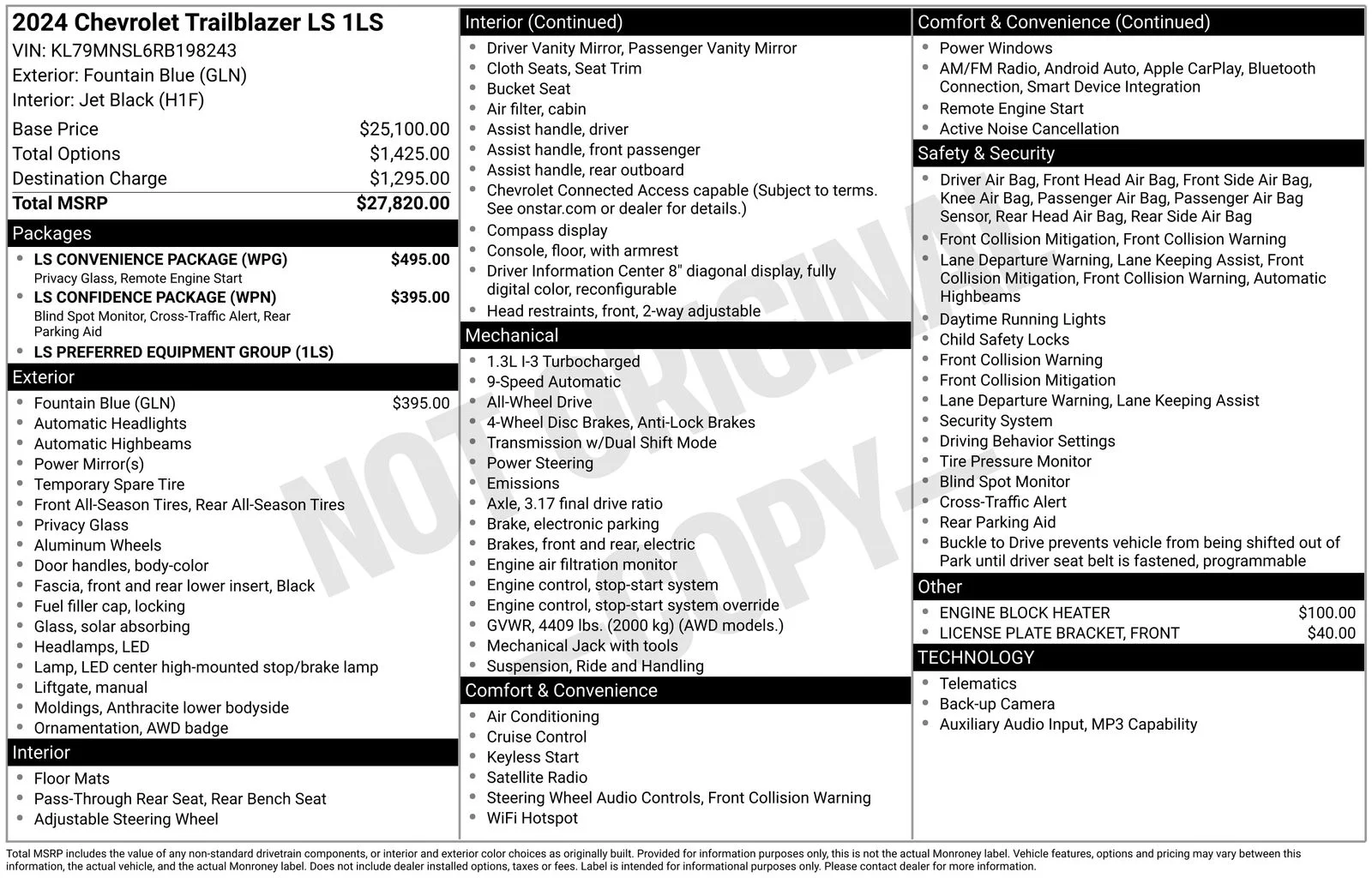 Used 2024 Blue Chevrolet LS image 2
