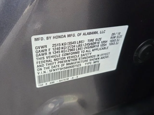Used 2019 Gray Honda EX image 6