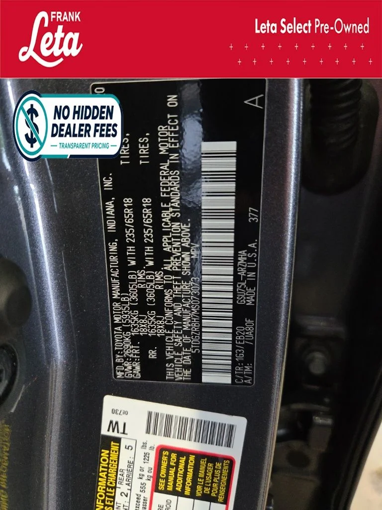 Certified Used 2021 Gray Toyota XLE image 29