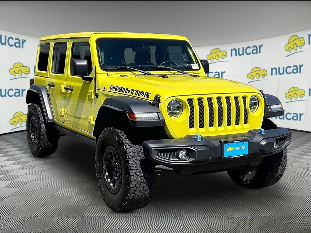 Used 2022 Yellow Jeep Unlimited High Tide image 1