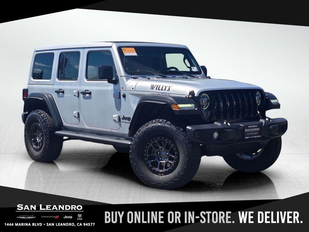Certified Used 2022 Silver Zynith Clearcoat Jeep Unlimited Willys image 1