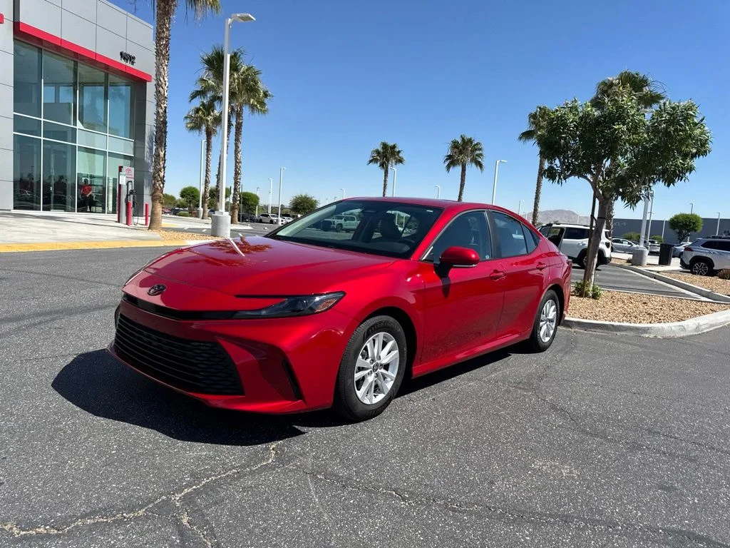 Certified Used 2025 Red Toyota LE image 2