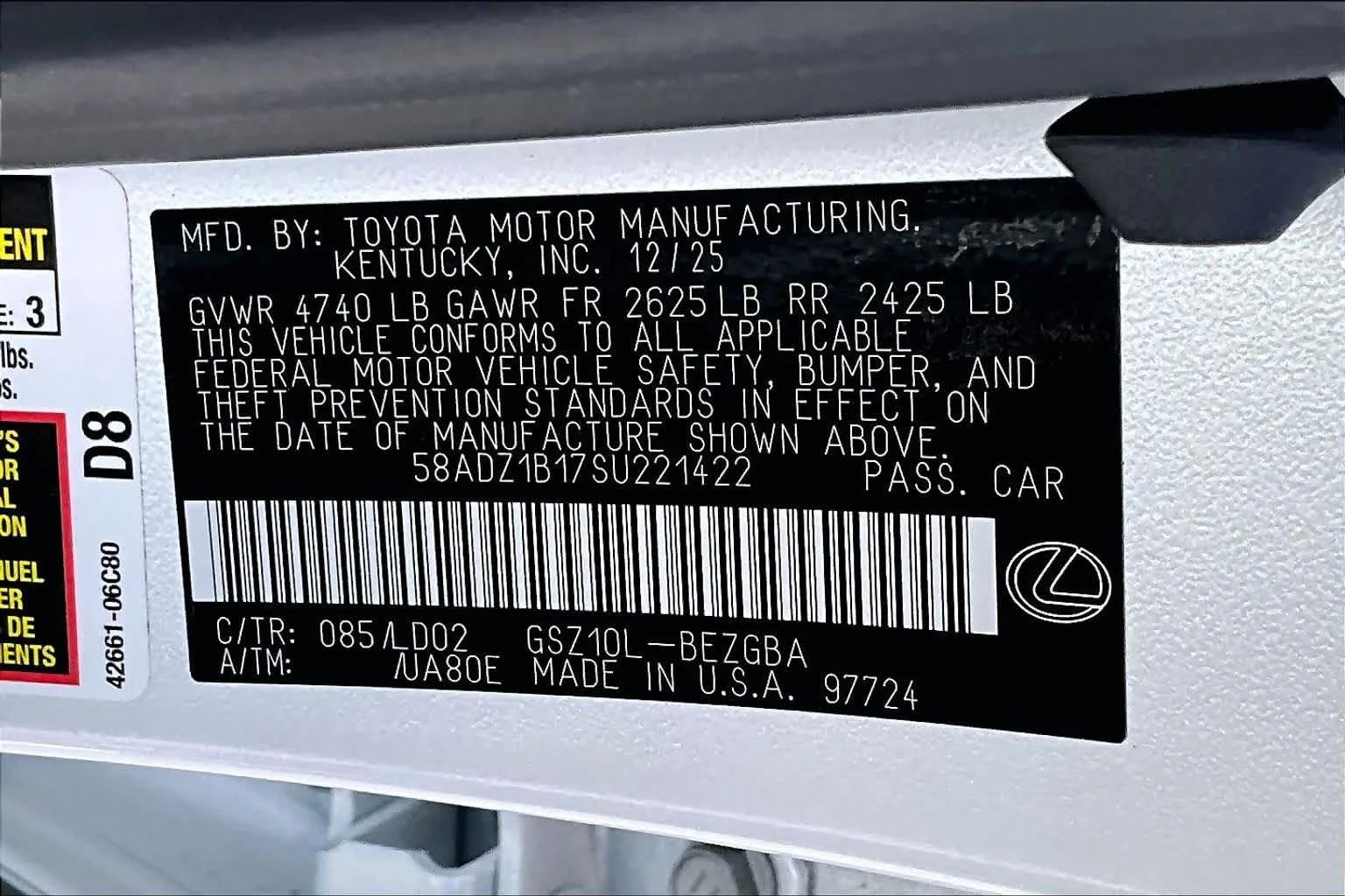 Certified Used 2025 Eminent White Pearl Lexus  image 35