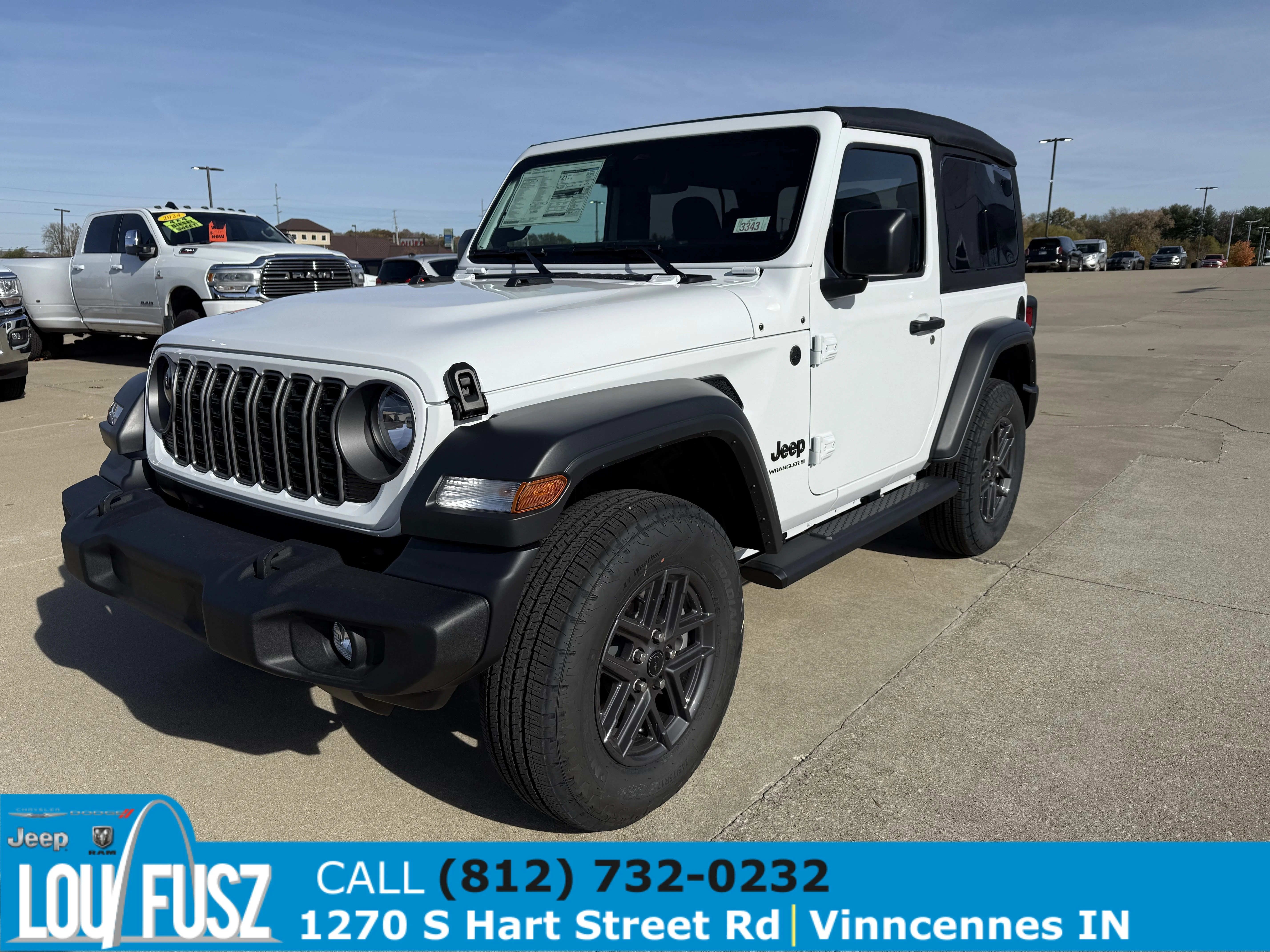 New 2026 Bright White Clear-Coat Exterior Paint Jeep Sport S image 4
