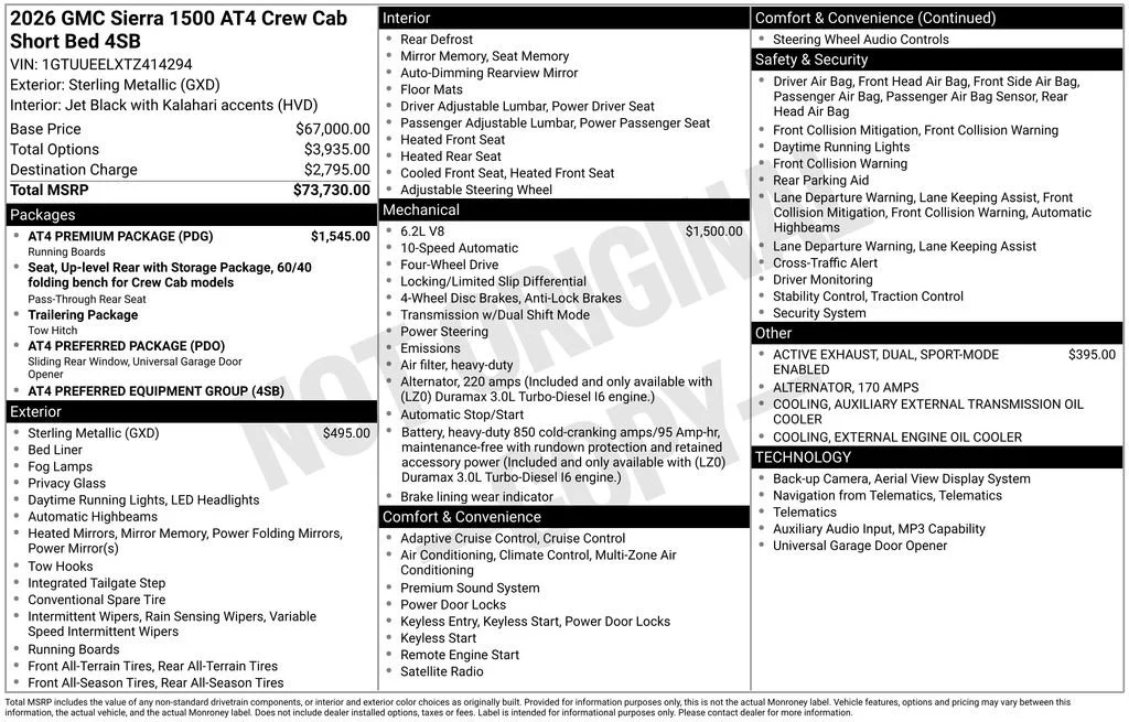 New 2026 Sterling Metallic GMC AT4 image 17