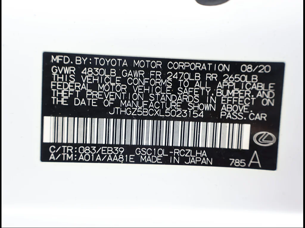 Used 2020 ULTRA WHITE Lexus F SPORT image 12