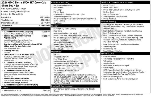 New 2026 Sterling Metallic GMC SLT image 17