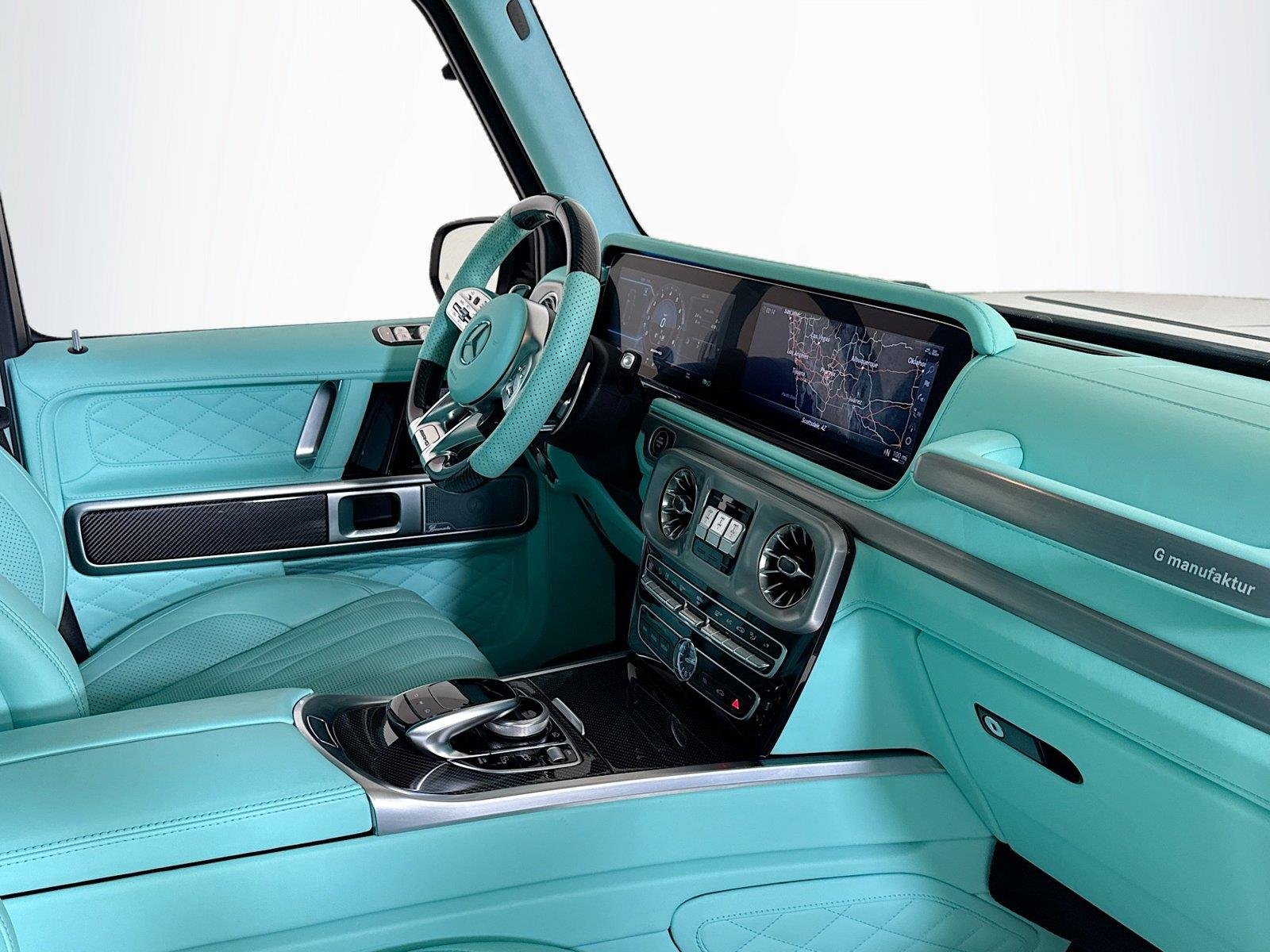 Used 2024 Polar White Mercedes-Benz AMG® G 63  Brabus Custom Widebody / Custom Tiffany Interior image 31