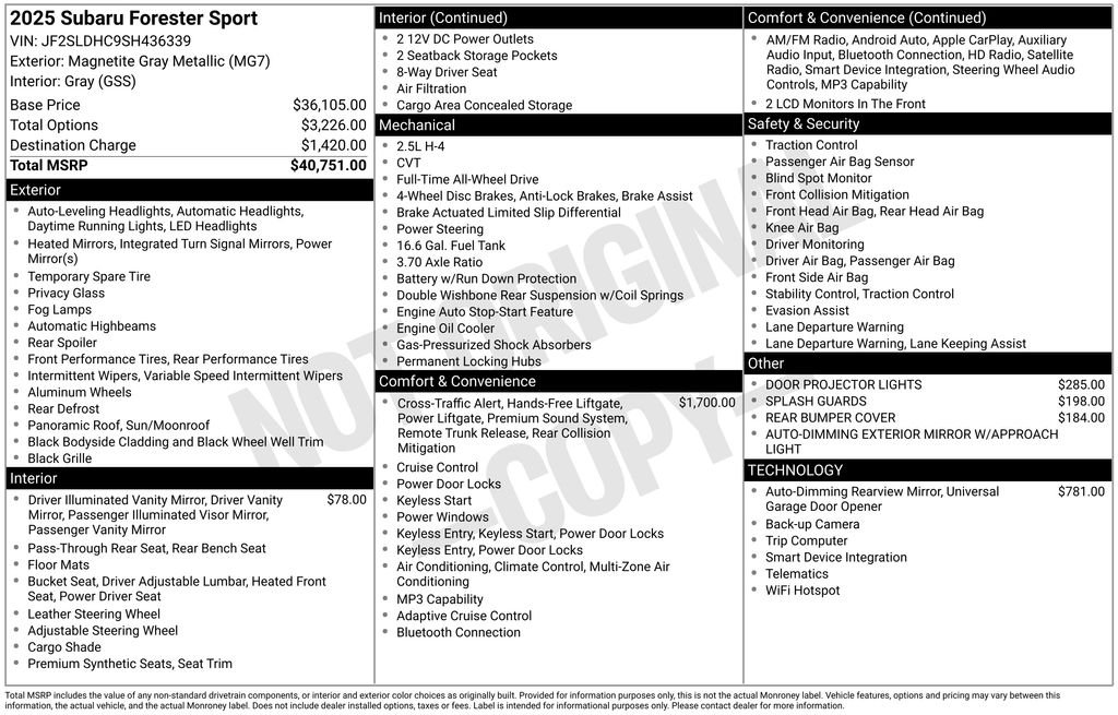 2025 Subaru Forester Sport - Photo 27