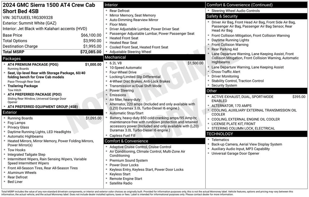 Used 2024 Summit White GMC AT4 image 34