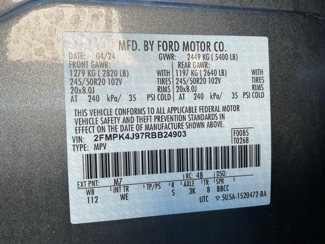 Certified Used 2024 Carbonized Gray Metallic Ford ST Line image 47