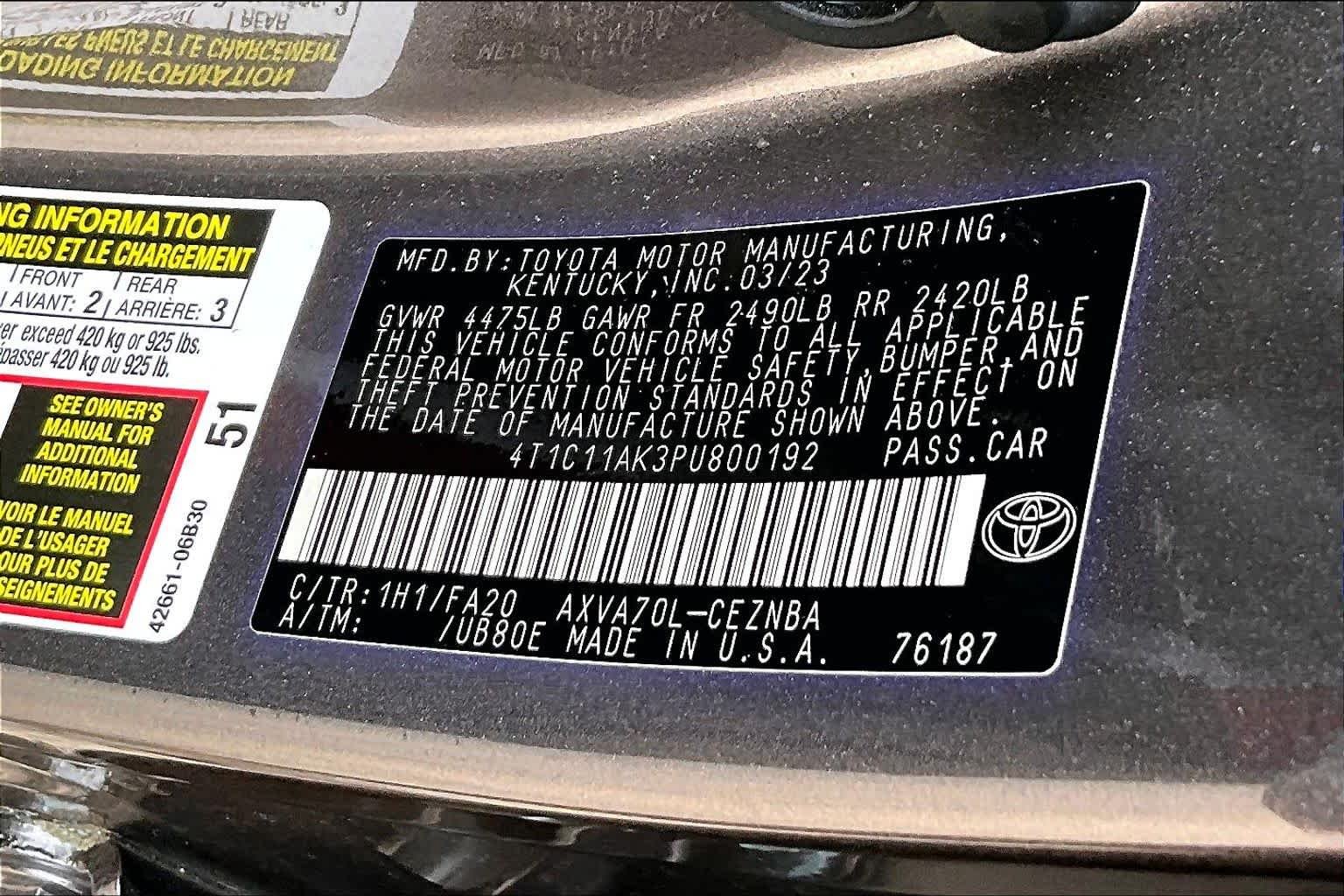 Used 2023 Predawn Gray Mica Toyota LE image 35