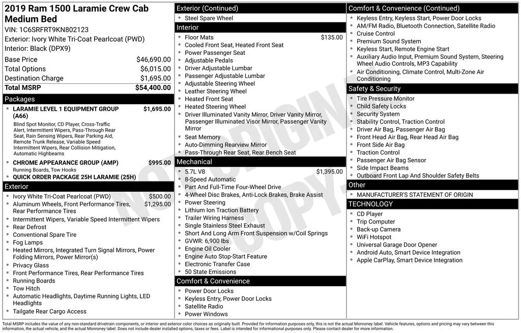 Used 2019 White Ram Laramie image 6