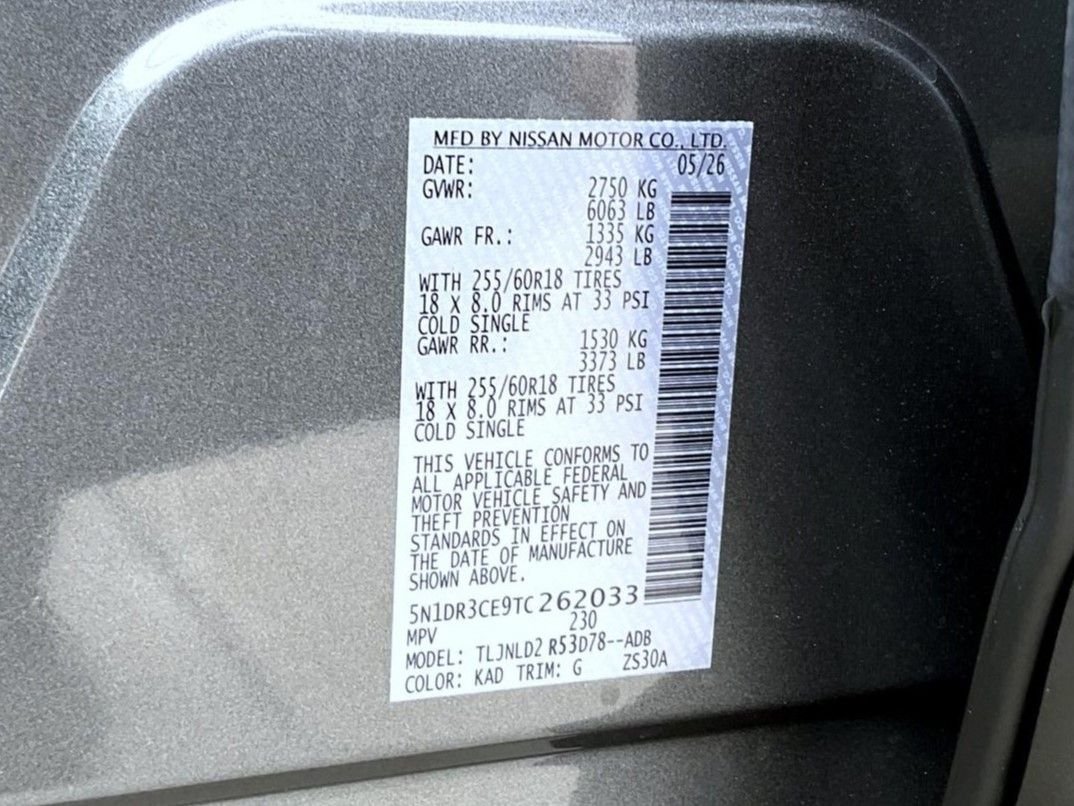 New 2026 Gun Metallic Nissan SL image 28