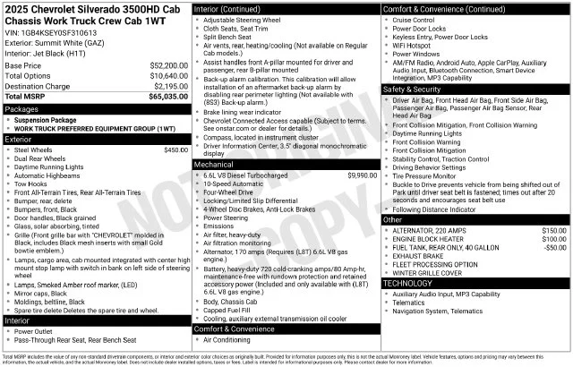 Used 2025 White Chevrolet Work Truck image 54
