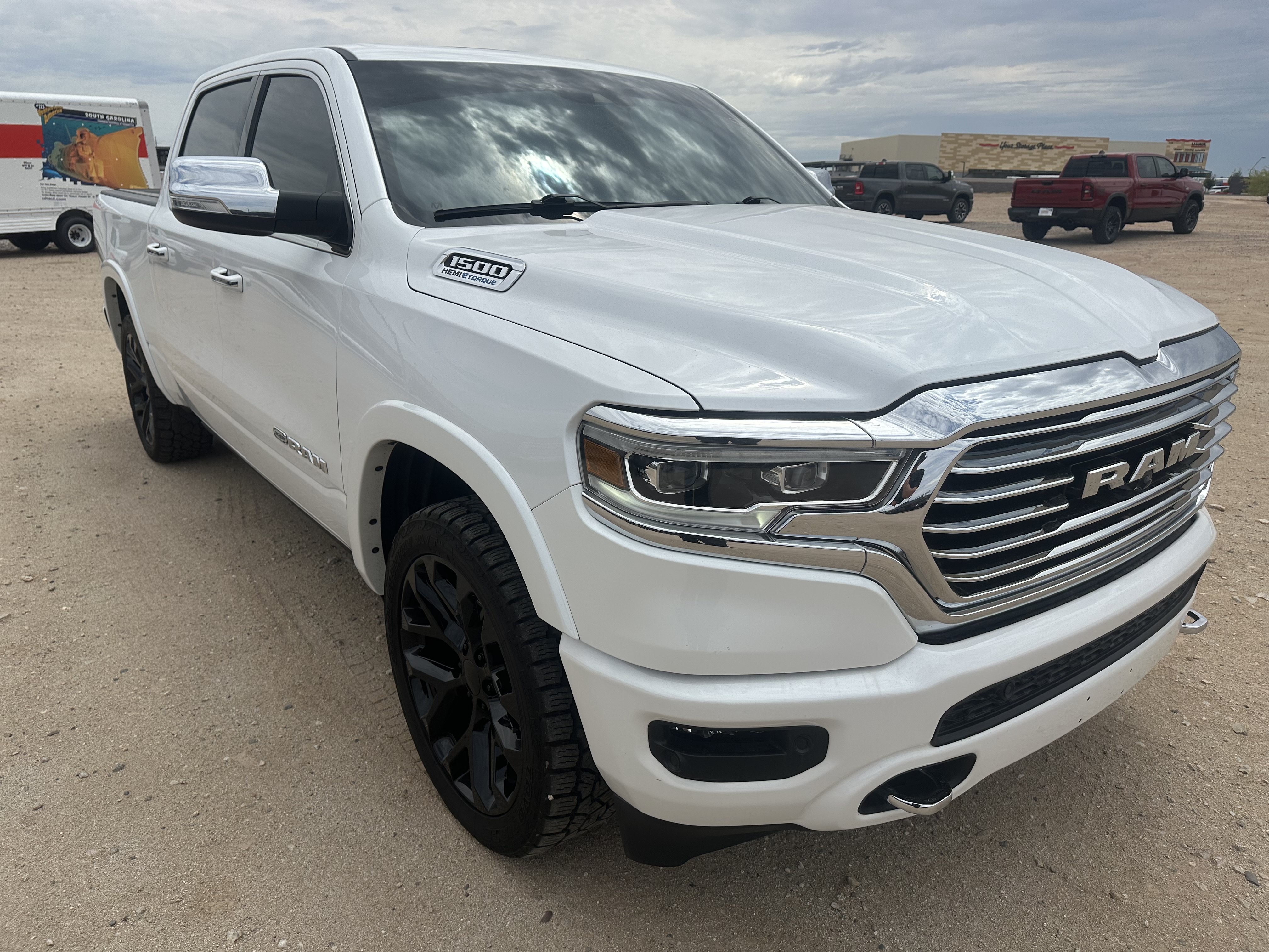 Used 2022 Ivory White Tri-Coat Pearlcoat Ram Longhorn image 7