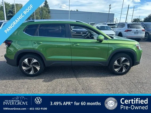 Certified 2025 Volkswagen Taos SE with VIN 3VVVC7B29SM042530 for sale in Inver Grove Heights, Minnesota