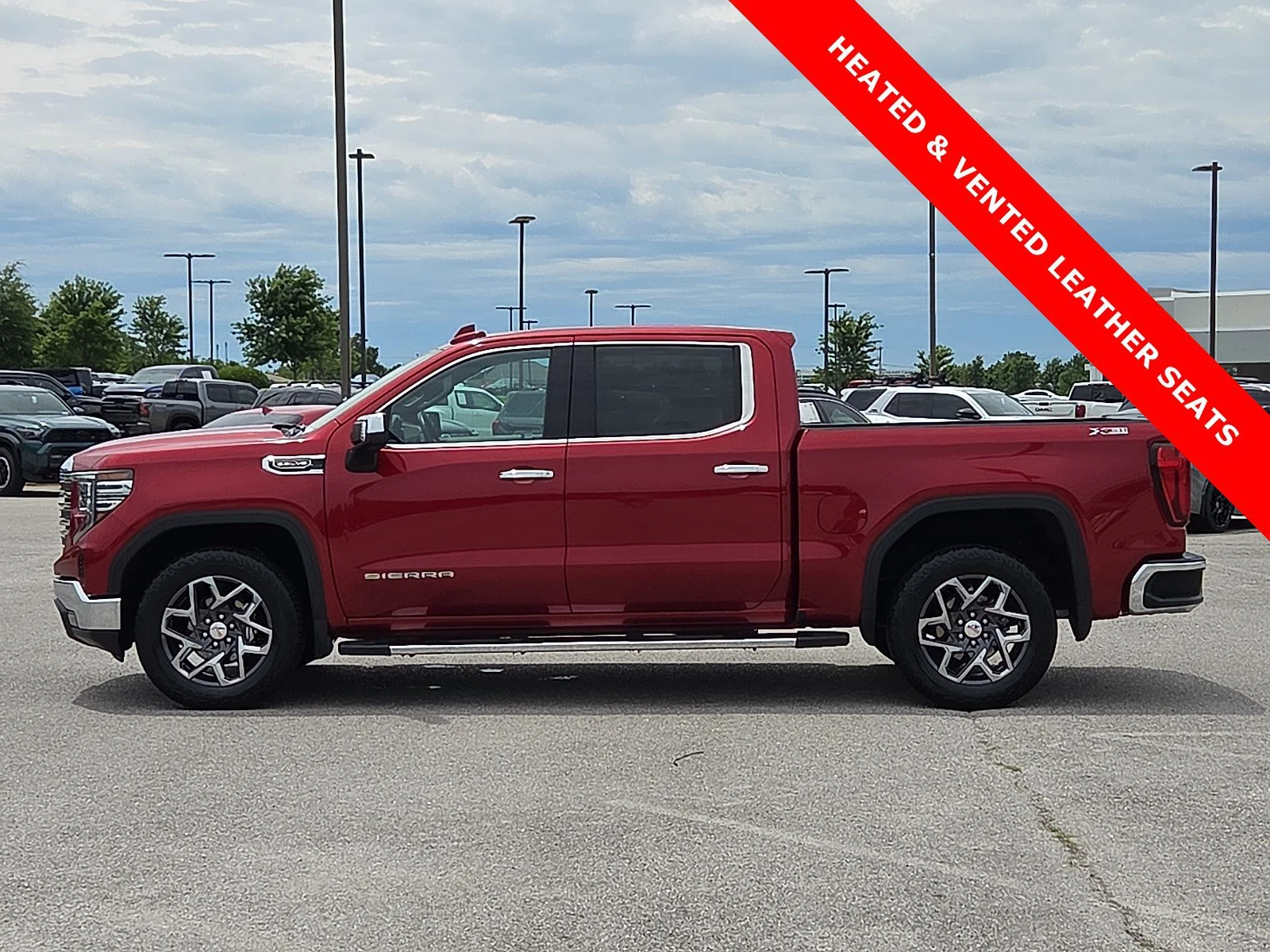 Used 2023 Volcanic Red Tintcoat GMC SLT image 3