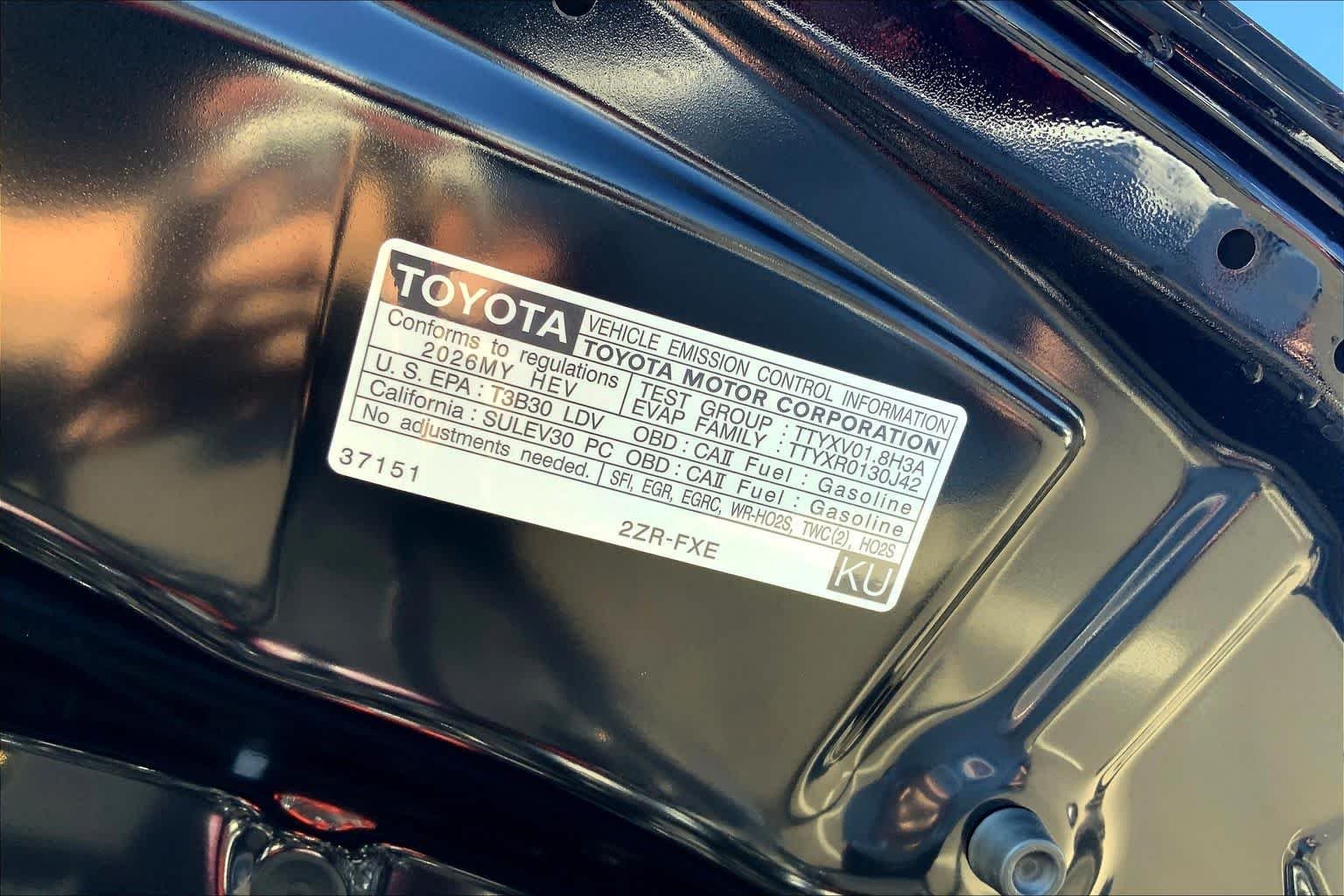 New 2026 Midnight Black Metallic Toyota Hybrid SE image 17