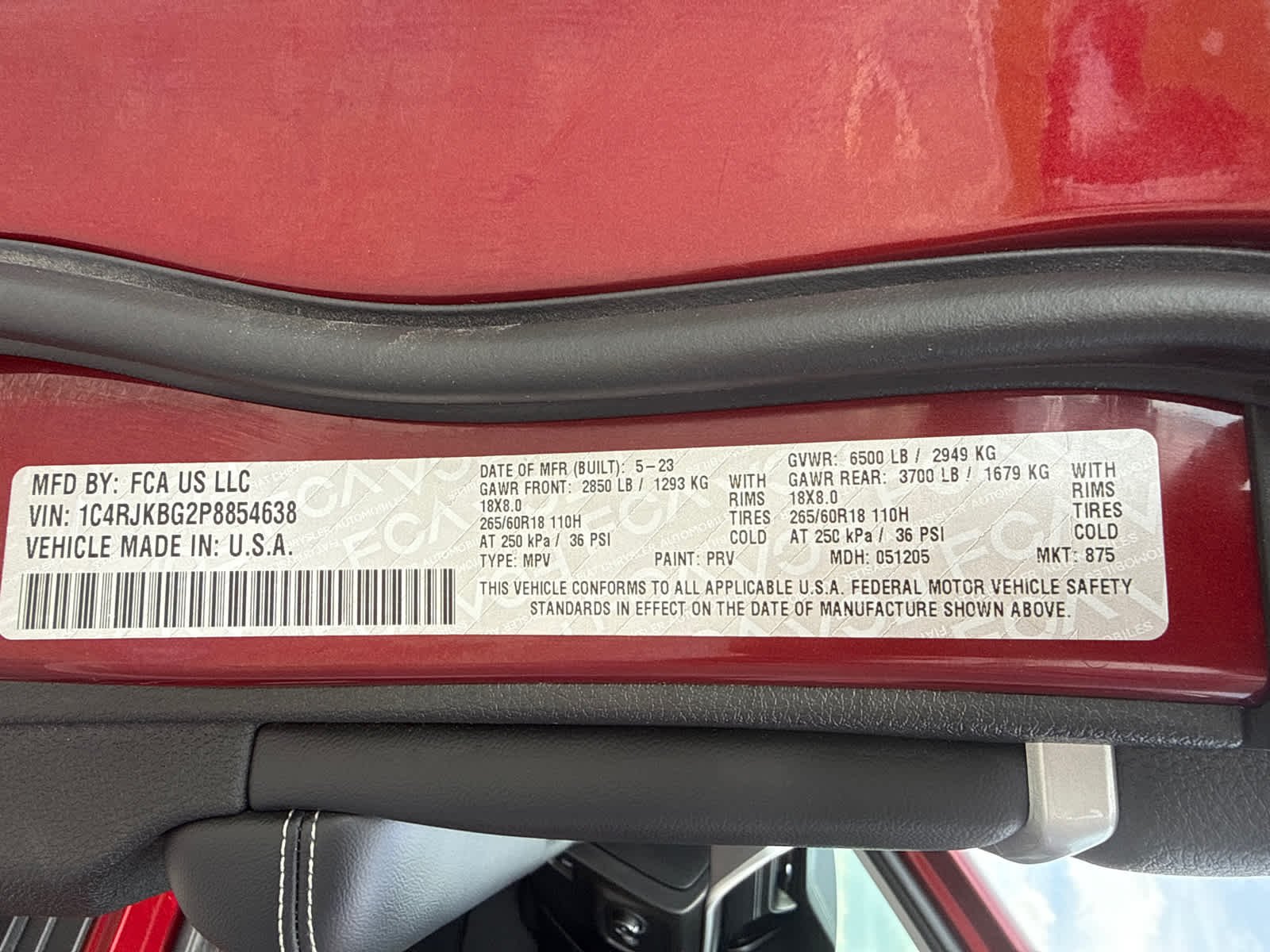 Used 2023 Velvet Red Pearlcoat Jeep Limited image 34