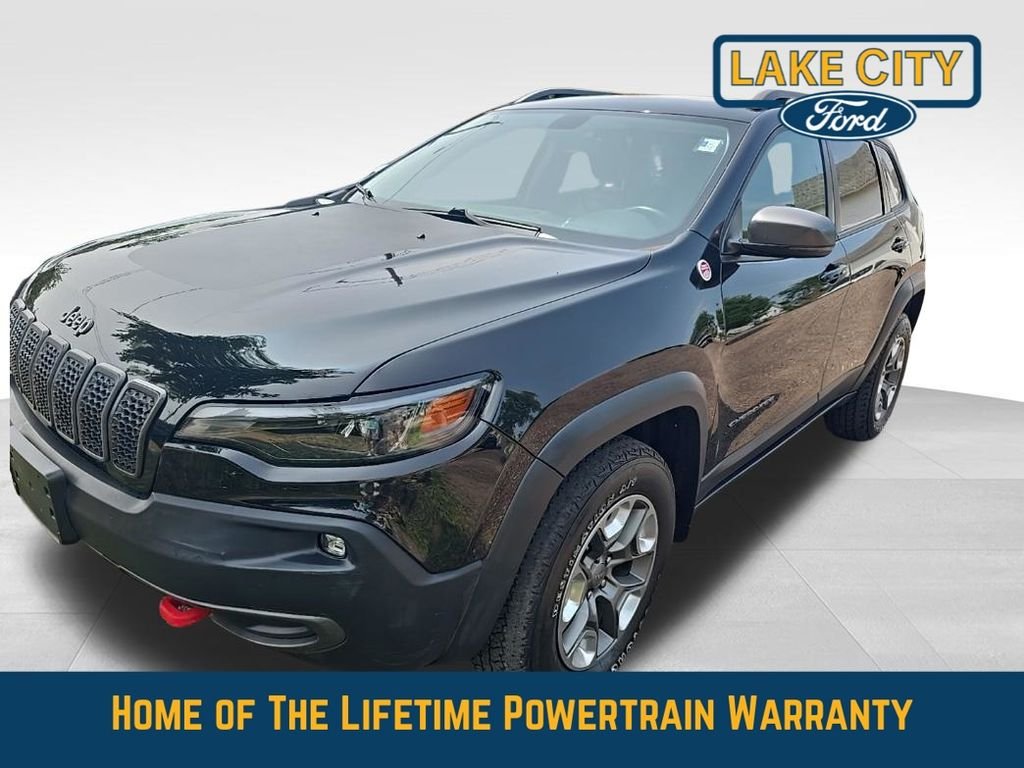 Used 2019 Jeep Cherokee Trailhawk with VIN 1C4PJMBX9KD271888 for sale in Lake City, Minnesota