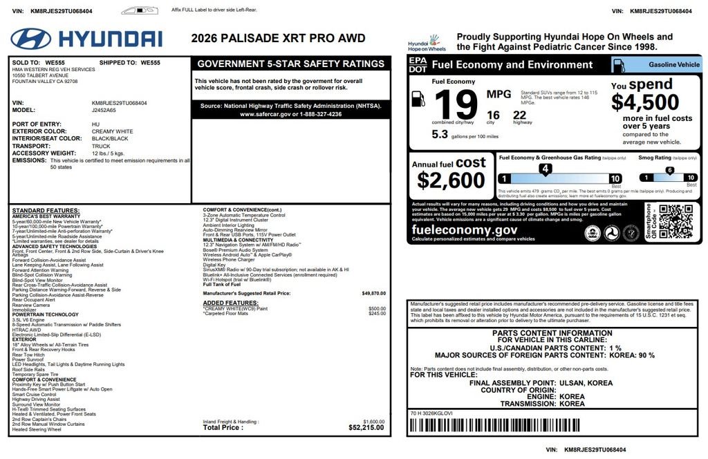 Certified Used 2026 White Hyundai XRT Pro image 4
