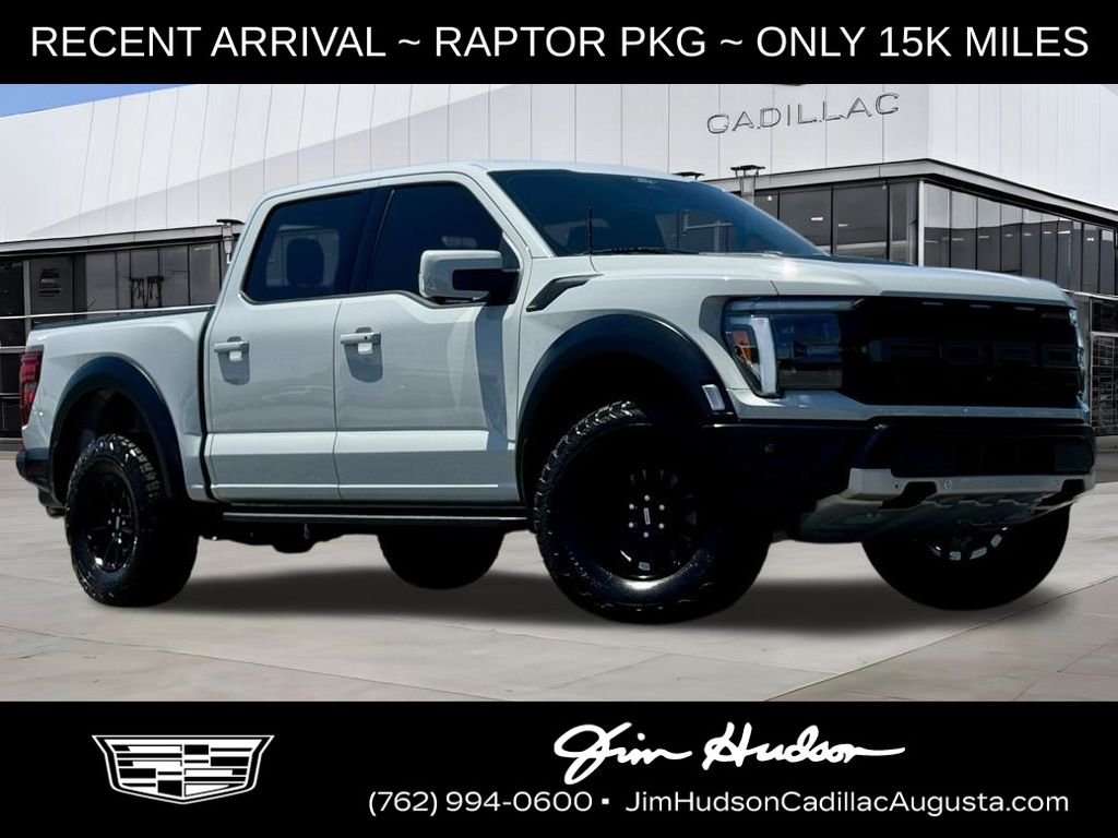 White 2024 Ford F-150 Raptor SuperCrew 4WD Pickup Truck Four-Wheel Drive 10-Speed Automatic
