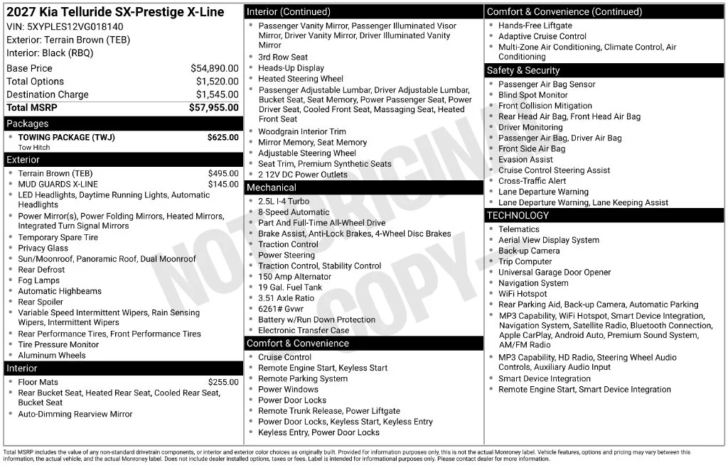 New 2027 Brown Kia X-Line SX-Prestige image 2