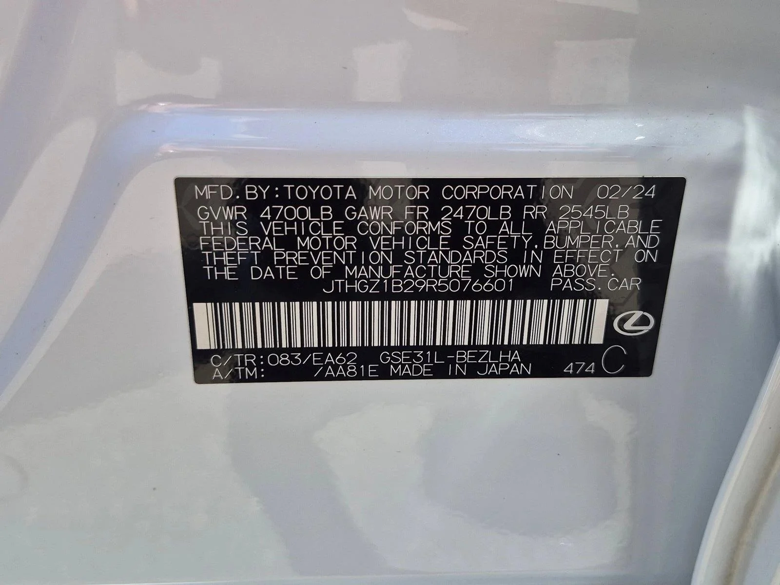 Certified Used 2024 Ultra White Lexus F SPORT image 24