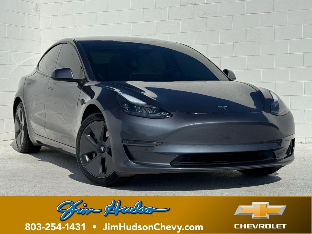 Dark Blue 2021 Tesla Model 3 Standard Range Plus RWD Sedan Rear-Wheel Drive
