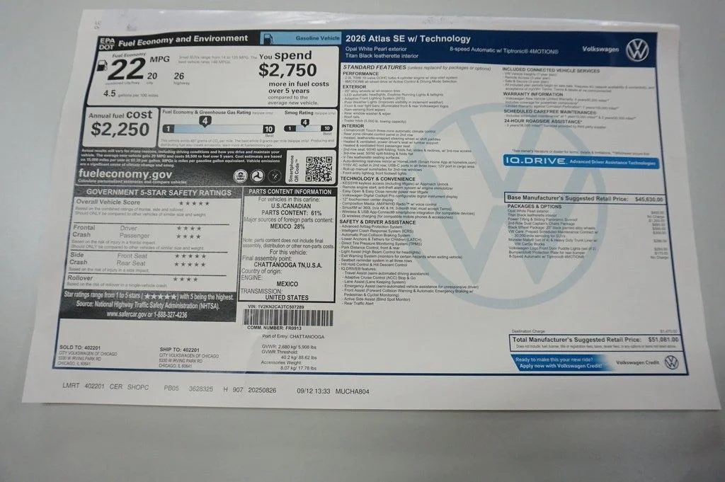 2026 Volkswagen Atlas SE w/Tech - Photo 39