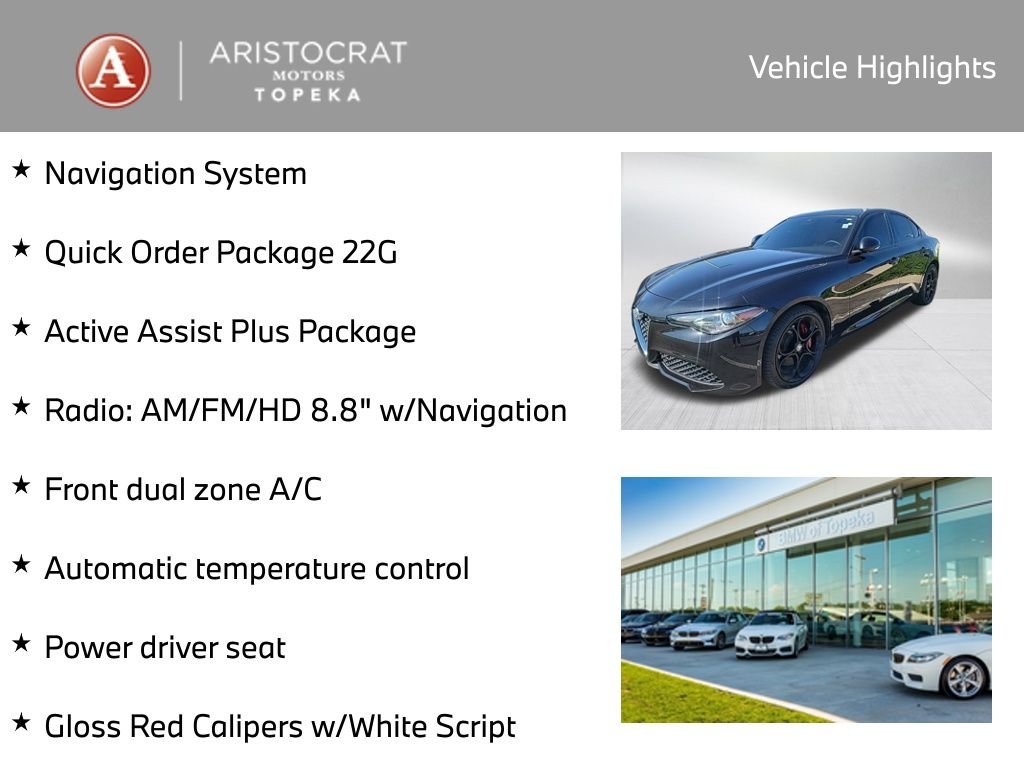 Used 2022 Alfa Romeo Giulia Ti with VIN ZARFANBN6N7652915 for sale in Kansas City