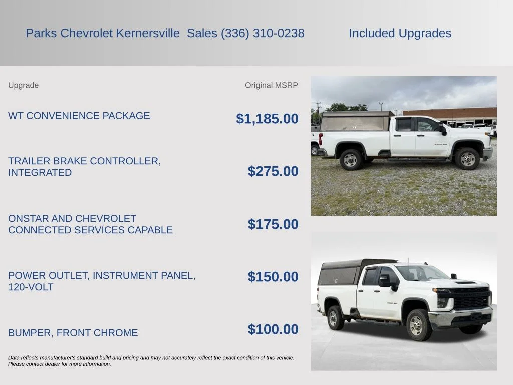 Used 2020 White Chevrolet Work Truck image 4