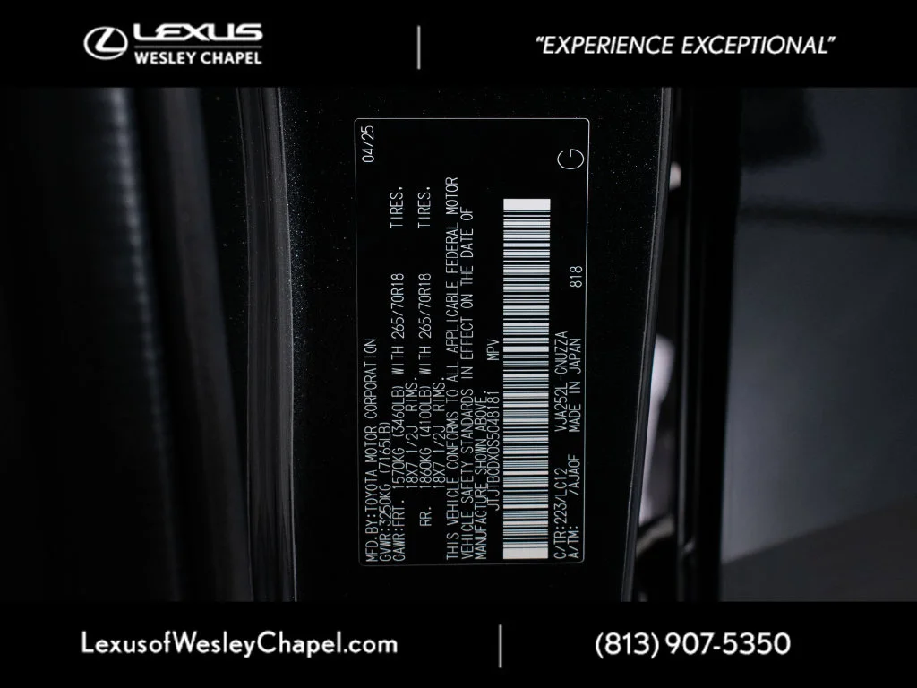 Certified Used 2025 Black Lexus 550 Overtrail image 25